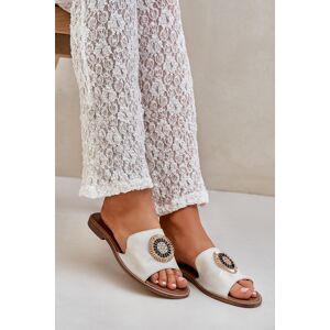 Boto Lewski Shoes Kožené Papuče S Dekoráciou Na Nízkom Opätku Zlaté Ošúchané Lewski Šedá 38 Boto Lewski Shoes Kožené Papuče S Dekoráciou Na Nízkom Opätku Zlaté Ošúchané Lewski Šedá 38