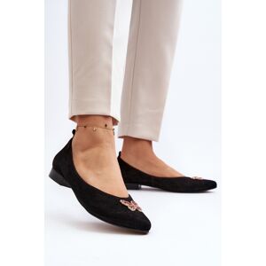 Zazoo 2887 Semišové Balerínky S Ozdobným Motýľom Čierne Čierna 36 Zazoo 2887 Semišové Balerínky S Ozdobným Motýľom Čierne Čierna 36