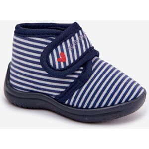 Boto Detské Papuče S Prúžkami A Suchým Zipsom Modrá 21 Boto Detské Papuče S Prúžkami A Suchým Zipsom Modrá 21