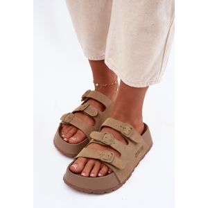 BIG STAR SHOES Dámske Platformové Šľapky Big Star Hnedá 38 BIG STAR SHOES Dámske Platformové Šľapky Big Star Hnedá 38