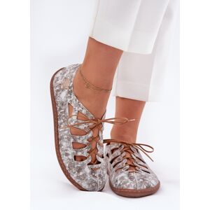 Kožené Baletky S Výrezmi Maciejka Šedá 41 Kožené Baletky S Výrezmi Maciejka Šedá 41