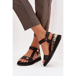 D&A Kožené Dámske Sandále Na Platforme Čierna 36 D&A Kožené Dámske Sandále Na Platforme Čierna 36