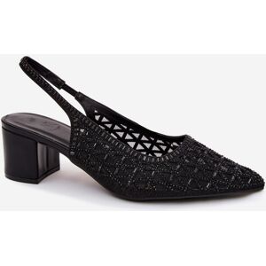 Boto Čierne Sandále Na Podpätku Marshina Čierna 42 Boto Čierne Sandále Na Podpätku Marshina Čierna 42
