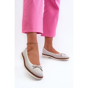 Dámske Baletky Z Rezanej Kože Maciejka Krémová 36 Dámske Baletky Z Rezanej Kože Maciejka Krémová 36