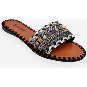 Boto Dámske Zdobené Čierne Papuče Bellisa Čierna 36 Boto Dámske Zdobené Čierne Papuče Bellisa Čierna 36