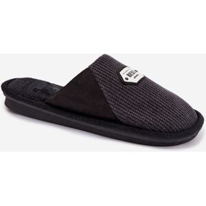 Boto Pánske Papuče S Nášivkou Čierne Čierna 41 Boto Pánske Papuče S Nášivkou Čierne Čierna 41