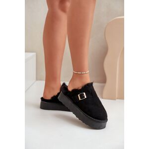 Boto Fk1 Dámske Papuče Na Hrubej Podošve S Kožúškom A Sponou Čierne Linneola Čierna 36 Boto Fk1 Dámske Papuče Na Hrubej Podošve S Kožúškom A Sponou Čierne Linneola Čierna 36