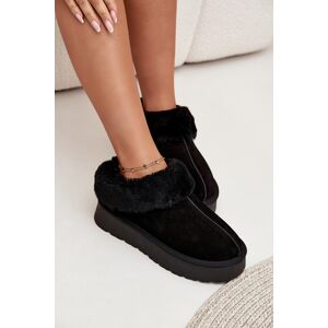 Boto Kožené Semišové Zimné Topánky Pre Ženy S Kožušinou Čierne Mivelle Čierna 37 Boto Kožené Semišové Zimné Topánky Pre Ženy S Kožušinou Čierne Mivelle Čierna 37