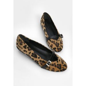 Marjin Dámske Ploché Topánky S Leopardím Vzorom A Ozdobným Okrajom Čierna 36 Marjin Dámske Ploché Topánky S Leopardím Vzorom A Ozdobným Okrajom Čierna 36