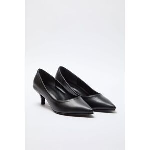 Trendyol Black Pointed Toe Women'S Classic Kitten Heel Shoes Čierna 37 Trendyol Black Pointed Toe Women'S Classic Kitten Heel Shoes Čierna 37