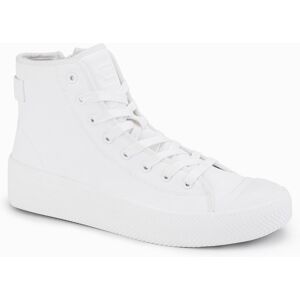 Ombre Men'S High-Top Sneakers With Zipper For Easy On - White Biela 40 Ombre Men'S High-Top Sneakers With Zipper For Easy On - White Biela 40
