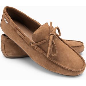 Ombre Men'S Moccasin Leather Shoes With Thong And Driver Sole - Brown Hnedá 41 Ombre Men'S Moccasin Leather Shoes With Thong And Driver Sole - Brown Hnedá 41