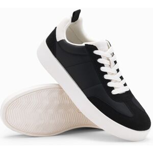 Ombre Men'S Old-School Sneakers On Thick Sole - Black Šedá 41 Ombre Men'S Old-School Sneakers On Thick Sole - Black Šedá 41