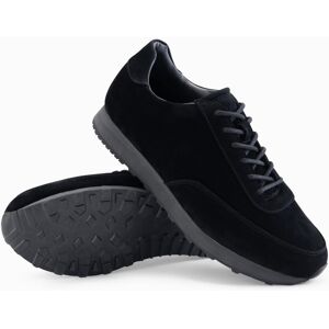 Ombre Men'S Sports Shoes Sneakers In Eco Leather With Suede Finish- Black Čierna 45 Ombre Men'S Sports Shoes Sneakers In Eco Leather With Suede Finish- Black Čierna 45
