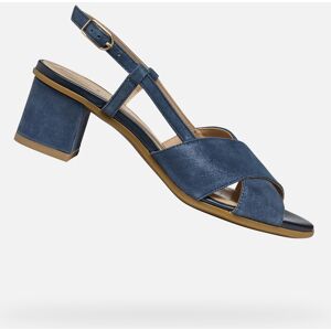 Dark Blue Women'S Sandals Geox Aurely 50 - Women'S Modrá 40 Dark Blue Women'S Sandals Geox Aurely 50 - Women'S Modrá 40