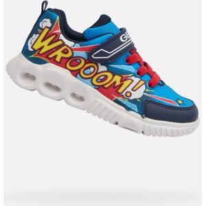 Blue Boys' Sneakers Geox Wroom - Boys Modrá 25 Blue Boys' Sneakers Geox Wroom - Boys Modrá 25