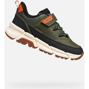 Chlapčenské Tenisky Geox Flexyper Plus - Khaki Čierna 37 Chlapčenské Tenisky Geox Flexyper Plus - Khaki Čierna 37