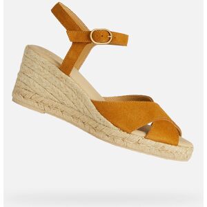 Yellow Women'S Sandals Geox Gelsa Low - Women'S Krémová 41 Yellow Women'S Sandals Geox Gelsa Low - Women'S Krémová 41