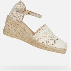 Dámske Krémové Sandále Geox Gelsa Low Kaki 37 Dámske Krémové Sandále Geox Gelsa Low Kaki 37