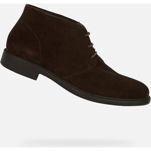 Tmavohnedé Pánske Členkové Topánky Geox Terence Hnedá 41 Tmavohnedé Pánske Členkové Topánky Geox Terence Hnedá 41