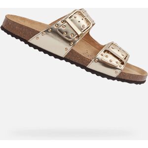 Gold Women'S Slippers Geox Brionia R - Women'S Hnedá 36 Gold Women'S Slippers Geox Brionia R - Women'S Hnedá 36