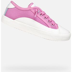 Pink Girls Sneakers Geox Tippeste - Girls Biela 25 Pink Girls Sneakers Geox Tippeste - Girls Biela 25