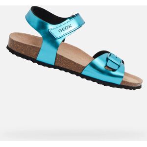 Blue Girls' Sandals Geox Adriel - Girls Čierna 24 Blue Girls' Sandals Geox Adriel - Girls Čierna 24