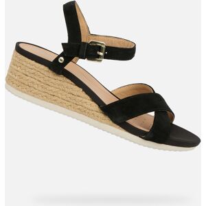 Geox Ischia Corda Čierne Sandále Na Platforme Čierna 41 Geox Ischia Corda Čierne Sandále Na Platforme Čierna 41