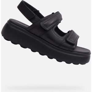 Black Women'S Sandals Geox Spherica Ec4.1 S - Women'S Čierna 37 Black Women'S Sandals Geox Spherica Ec4.1 S - Women'S Čierna 37