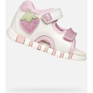 Biele Dievčenské Sandále Geox Iupidoo Biela 25 Biele Dievčenské Sandále Geox Iupidoo Biela 25