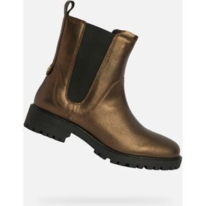 Gold Geox Hoara Women'S Ankle Boots - Ladies Čierna 38.5 Gold Geox Hoara Women'S Ankle Boots - Ladies Čierna 38.5