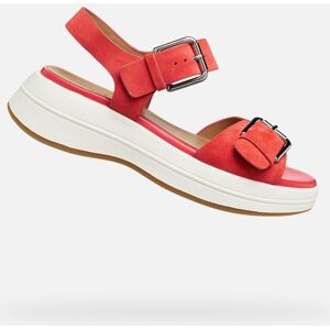 Červené Dámske Sandále Geox Spherica Ecub-3 S Biela 41 Červené Dámske Sandále Geox Spherica Ecub-3 S Biela 41