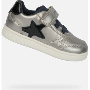 Silver Girls Geox Djrock Sneakers - Girls Čierna 22 Silver Girls Geox Djrock Sneakers - Girls Čierna 22