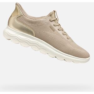 Beige Women'S Sneakers Geox Spherica Plus - Women'S Krémová 36 Beige Women'S Sneakers Geox Spherica Plus - Women'S Krémová 36