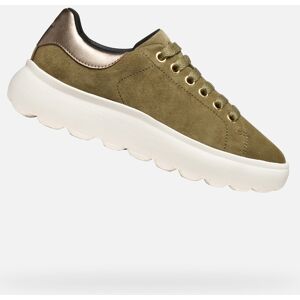 Khaki Women'S Geox Spherica Ec4.1 Sneakers - Women'S Biela 35 Khaki Women'S Geox Spherica Ec4.1 Sneakers - Women'S Biela 35