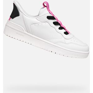 White Girls Geox Washiba Fast In Sneakers - Girls Biela 34 White Girls Geox Washiba Fast In Sneakers - Girls Biela 34