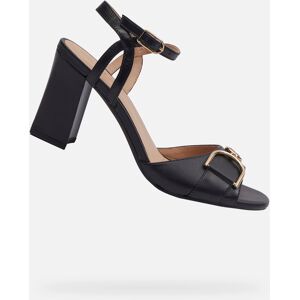 Black Women'S Sandals Geox New Eraklia 80 - Women'S Šedá 37 Black Women'S Sandals Geox New Eraklia 80 - Women'S Šedá 37