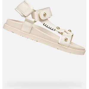 Krémové Dievčenské Sandále Geox Foammentera Krémová 38 Krémové Dievčenské Sandále Geox Foammentera Krémová 38