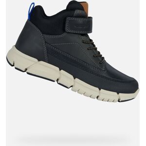 Black Boys' Ankle Boots Geox Flexyper - Boys Čierna 35 Black Boys' Ankle Boots Geox Flexyper - Boys Čierna 35