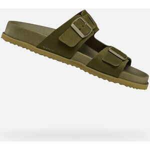Pánske Šľapky Geox Parnaiba Khaki Kaki 42 Pánske Šľapky Geox Parnaiba Khaki Kaki 42
