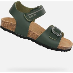 Khaki Chlapčenské Sandále Geox Chalki Kaki 25 Khaki Chlapčenské Sandále Geox Chalki Kaki 25