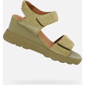 Khaki Dámske Sandále Na Platforme Geox Spherica Ec6 Kaki 40 Khaki Dámske Sandále Na Platforme Geox Spherica Ec6 Kaki 40
