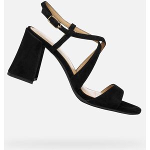 Geox New Eraklia 80 T01 Dámske Sandále Na Podpätku Čierna 38.5 Geox New Eraklia 80 T01 Dámske Sandále Na Podpätku Čierna 38.5