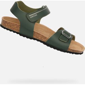 Khaki Chlapčenské Sandále Geox Ghita 30 Khaki Chlapčenské Sandále Geox Ghita 30
