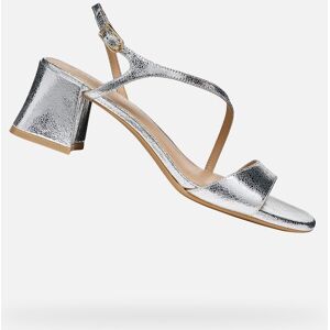 Strieborné Dámske Sandále Geox New Eraklia Šedá 37 Strieborné Dámske Sandále Geox New Eraklia Šedá 37