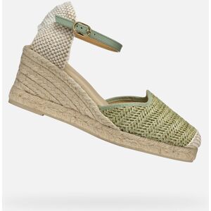 Light Green Women'S Sandals Geox Gelsa Low - Women'S Krémová 40 Light Green Women'S Sandals Geox Gelsa Low - Women'S Krémová 40