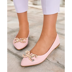 Resti Black Women'S Ballerina Flats With A Tip Embellishment On The Toe Figgda Ružová 37 Resti Black Women'S Ballerina Flats With A Tip Embellishment On The Toe Figgda Ružová 37