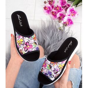 Dámske Papuče Natural Style Ns-033 Čierno-Biele Čierna 40 Dámske Papuče Natural Style Ns-033 Čierno-Biele Čierna 40