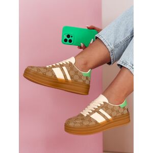 DStreet Dámske Sneakersy Motiona Khaki Hnedá 38 DStreet Dámske Sneakersy Motiona Khaki Hnedá 38