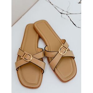 Dámske Khaki Šľapky Dstreet Hnedá 38 Dámske Khaki Šľapky Dstreet Hnedá 38